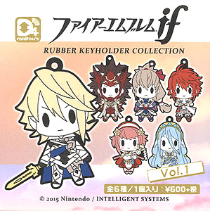 D4 Fire Emblem if Rubber Key Ring Collection Vol.1 6 pieces (Anime Toy)