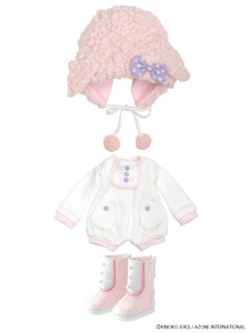 Kinoko Planet Mofu Mofu Sheep Set (White x Pink) (Fashion Doll)