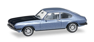 (HO) Ford Capri RS Blue Metallic/Black (Model Train)