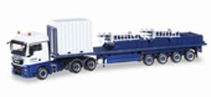 (HO) MAN TGX XLX 6x4 Euro 6 10フィート セミトレーラー `Wasel` (鉄道模型)