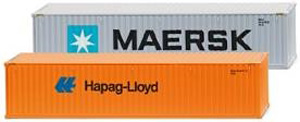 (HO) アクセサリーセット 40フィートコンテナ (NG) Maersk & Hapag Lloyd (鉄道模型)