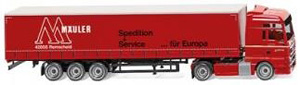 (HO) MAN TGX Euro 6 Curtain Side Semi Truck Mauler (Model Train)