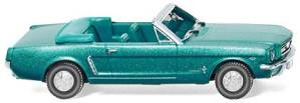 (HO) Ford Mustang Cabrio Metallic Turquoise Green (Model Train)