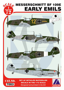 Bf 109E-1/3 「前期型エミール」1939年 (デカール)