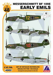 Bf 109E-1/3 「前期型エミール」1939年 (デカール)