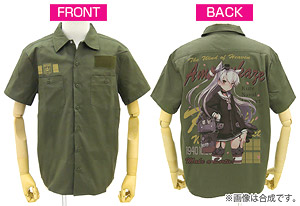 Kantai Collection Amatsukaze Full Color Work Shirt Moss L (Anime Toy)