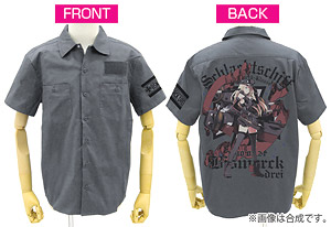 Kantai Collection Bismarck Drei Full Color Work Shirt Gray L (Anime Toy)