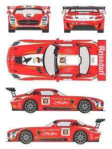 メルセデスSLS GT3 ブラックファルコン・レーシング カーNo.63 2014年スパ24時間 デカールセット (デカール)