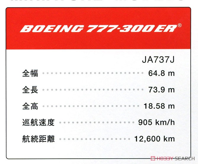 JAL 777-300ER 1/500 ダイキャストモデル (完成品飛行機) 解説1