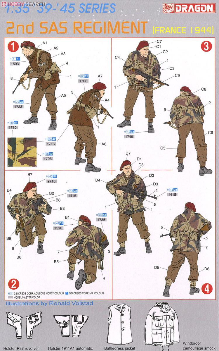 WW.II イギリス陸軍 第2SAS連隊 フランス 1944 (プラモデル) 設計図1