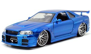 F&F ニッサン スカイライン GT-R (R34) ブルー (ブライアン・オコナー) (ミニカー)