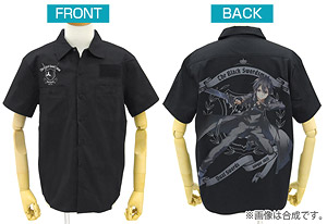 Sword Art Online II The Black Swordsman Full Color Work Shirt BRACK L (Anime Toy)