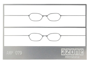 Etching Glasses A set (Same Color 2pcs) Silver (Fashion Doll)