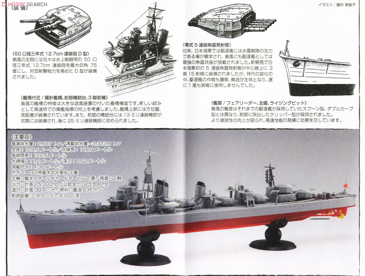 日本海軍駆逐艦 島風 (プラモデル) 解説2