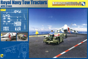 Tractor w/Crew for Royal Navy Aircraft Carrier Flight Deck (w/Tractor x2, Crew x4, Accessory) (Plastic model)