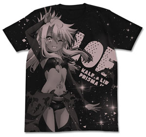 Fate/Kaleid liner Prisma Illya 2wei! Chloe All Print T-shirt Black XL (Anime Toy)
