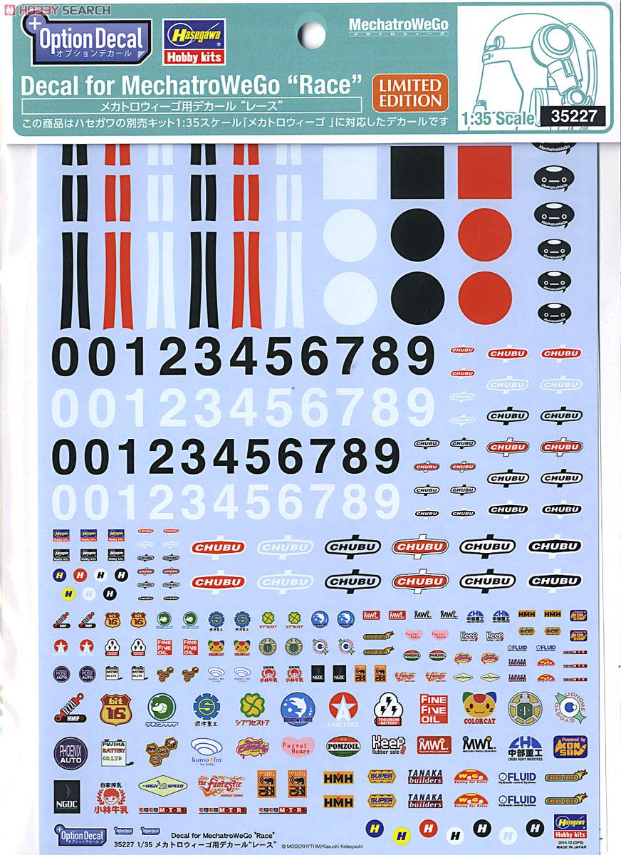 [Close]
Decal for MechatroWego `Race` (Plastic model) Item picture2