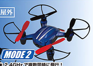 2.4GHz R/C カメラ付 ドローン MODE2 スコープアイ 青 (ラジコン)