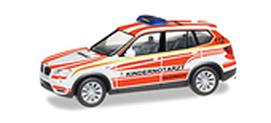 (HO) BMW X3 Pediatrics Rescue Team Munchen Fire Department (Model Train)