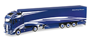 (HO) Volvo FH Gl. XL 冷蔵ボックス セミトレーラー`MB Transport` (鉄道模型)