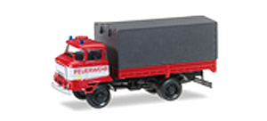 (HO) IFA L 50 Canvas Truck East German Fire Department (Model Train)