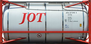 20ft タンクコンテナ ビームタイプ JOT レッド (2個入り) (鉄道模型)