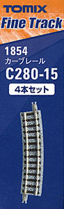 Fine Track Curved Tracks C280-15 (F) (Set of 4) (Model Train)