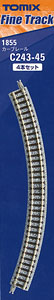 Fine Track Curved Tracks C243-45(F) (set of 4) (Model Train)