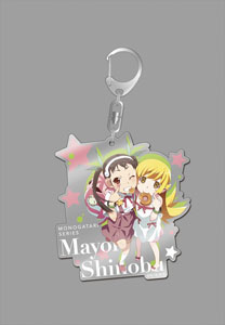 Monogatari Series Second Season Big Acrylic Key Ring Mayoi & Shinobu Animation ver. (Anime Toy)