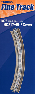 Fine Track Overhead Curved PC Tracks HC317-45-PC (F) (Set of 4) (Model Train)