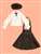 PNS こもれび森のお洋服屋さん♪ 「おめかしコルセットプリーツスカート」セット (カーキ×ブラウン) (ドール) 商品画像2