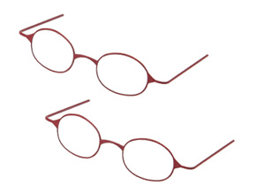 Etching Glasses (Without Lens) B Set (Red) (Fashion Doll)