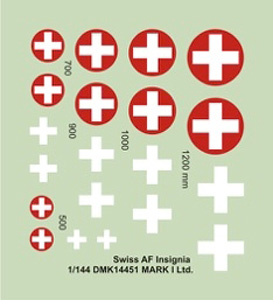 Swiss AF Insignia (2 Seets Set) (Decal)