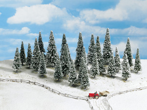 32528 (N) 針葉樹 (Snow Fir Trees) (25本入り) (鉄道模型)