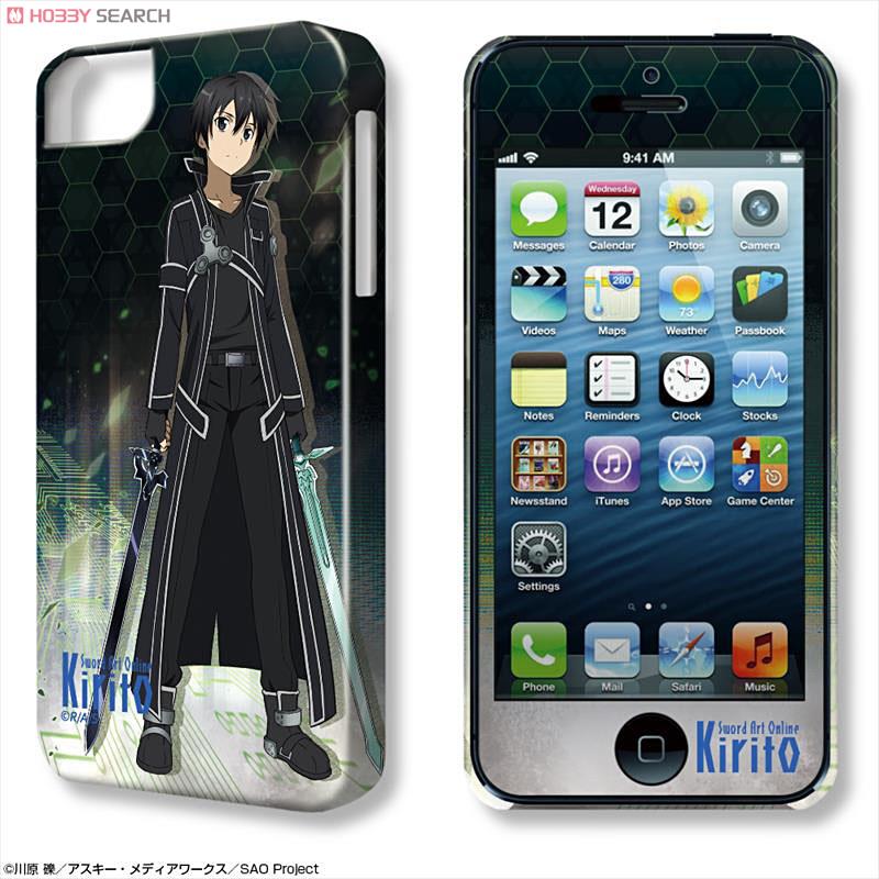 デザジャケット 「ソードアート・オンライン」 iPhone 5/5sケース&保護シート デザイン1 (キリト) 黒の剣士Ver. (キャラクターグッズ) 商品画像1