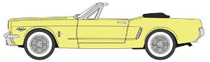 (HO) 1957 フォード マスタング コンバーチブル スプリングタイムイエロー (鉄道模型)