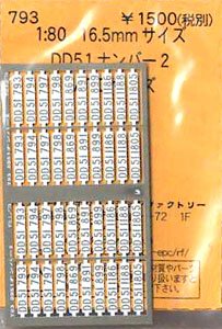 16番(HO) DD51 ナンバー 2 (KATOサイズ) (鉄道模型)