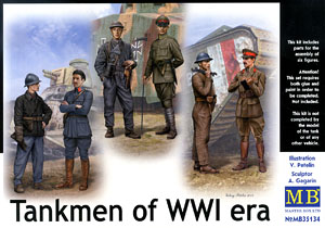 WWI Tank Crew: Germany, France and UK (3 type, 2 pieces each) (Plastic model)