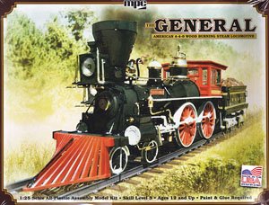 1/25 ジェネラル号 アメリカ型4-4-0 薪蒸気機関車 (プラモデル) (鉄道模型)