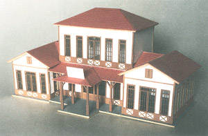 (N) Plateau Styl Station Building Kit (Pre-colored Kit) (Model Train)