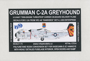C-2A Greyhound (U.S. Navy VRC-40 Rawhides DER-4) Resin Conversion Kit (for Hasegawa E-2C Hawkeye) (Plastic model)