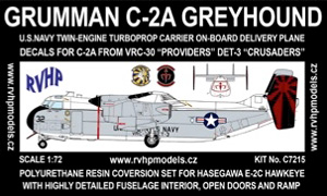 C-2A Greyhound (U.S. Navy VRC-30 Providers DET-3) Resin Conversion Kit (for Hasegawa E-2C Hawkeye) (Plastic model)
