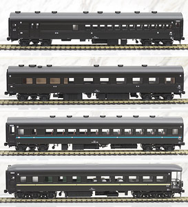 16番(HO) 特急『はと』客車 (ぶどう色1号) (基本・4両セット) (鉄道模型)