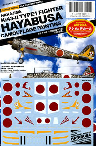 Nakajima Ki43-II Type 1 Fighter Hayabusa Camouflage Painting (Decal)