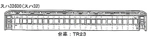 16番(HO) スハ32600 (スハ32形) プラ製ベースキット (組み立てキット) (鉄道模型)