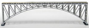 単線上路スパンドレルブレーストアーチ鉄橋 (灰色) (組み立てキット) (鉄道模型)