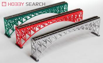 単線上路スパンドレルブレーストアーチ鉄橋 (灰色) (組み立てキット) (鉄道模型) その他の画像1