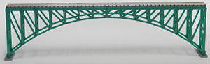 単線上路スパンドレルブレーストアーチ鉄橋 (緑色) (組み立てキット) (鉄道模型)