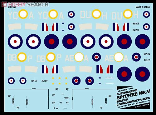 Supermarine Spitfire Mk.V `British Commonwealth Aces` (Decal) Item picture1