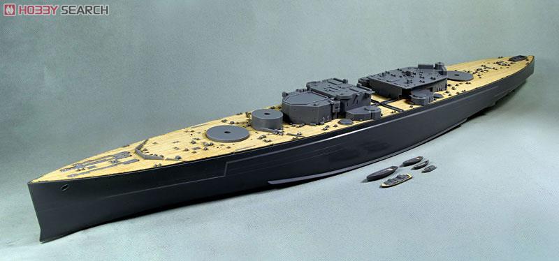 英・戦艦 プリンス・オブ・ウェールズ用木製甲板、甲板マスキングシート (T社用) (プラモデル) その他の画像1